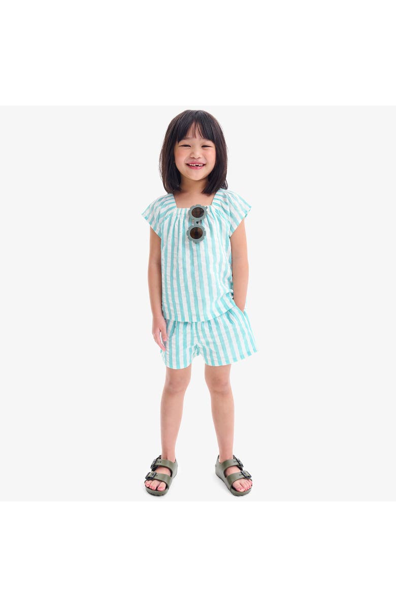 Primary Kids Beach Short In Seersucker Stripe, Alternate, color, 