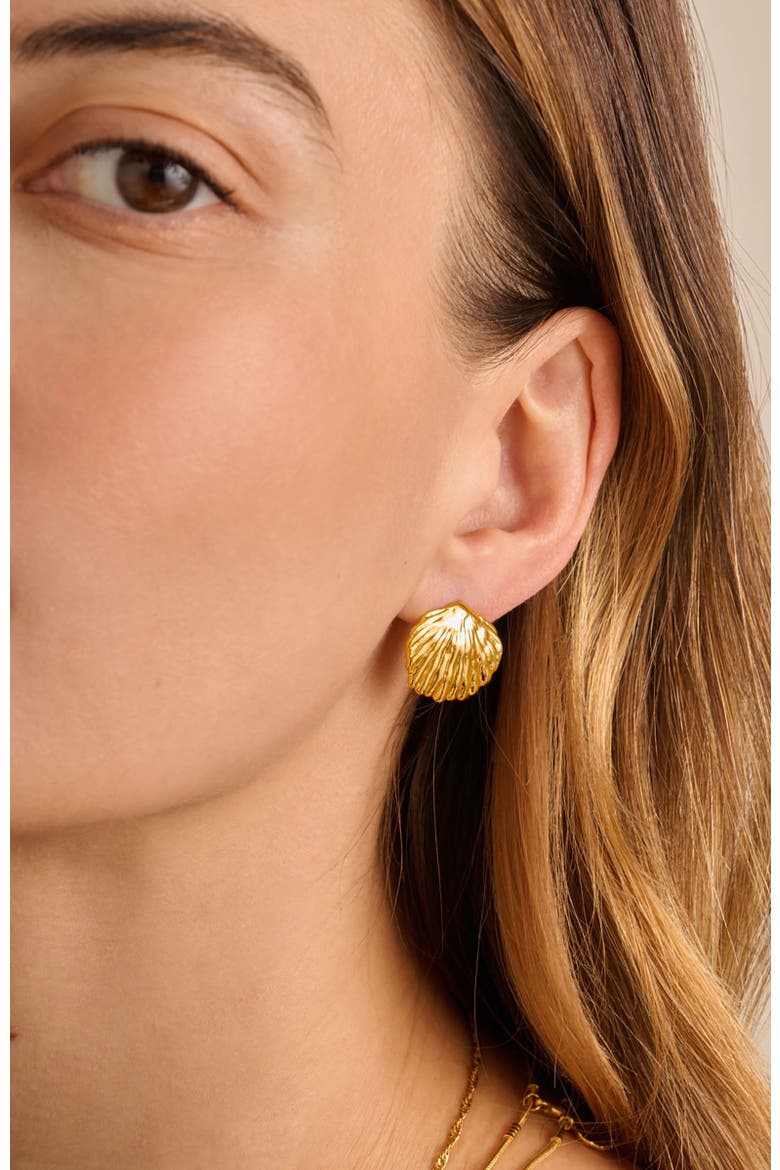 Cochellia Earrings, Alternate, color, Gold