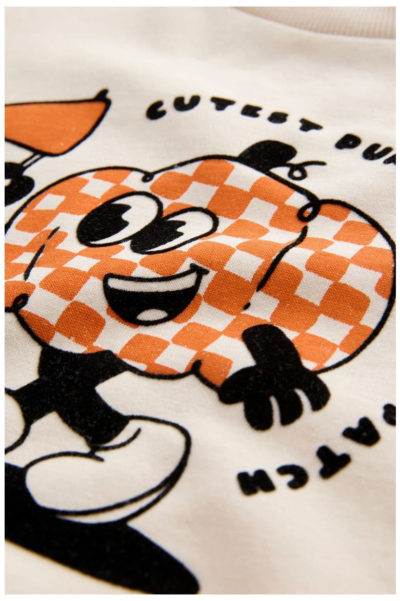Kids' Halloween Pumpkin Graphic Sweatshirt, Alternate, color, NEUTRAL