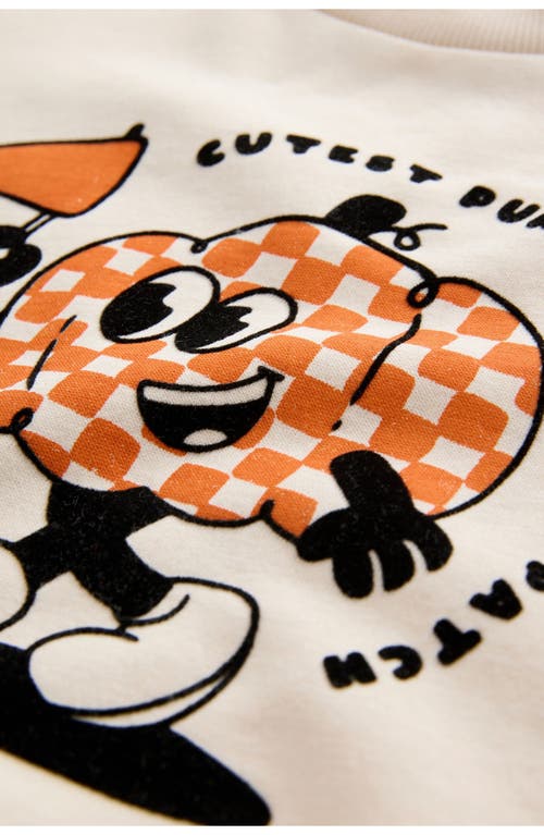 Next Kids' Halloween Pumpkin Graphic Sweatshirt In Neutral