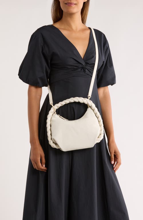 Dolce Vita Braided Handle Crossbody Bag In White