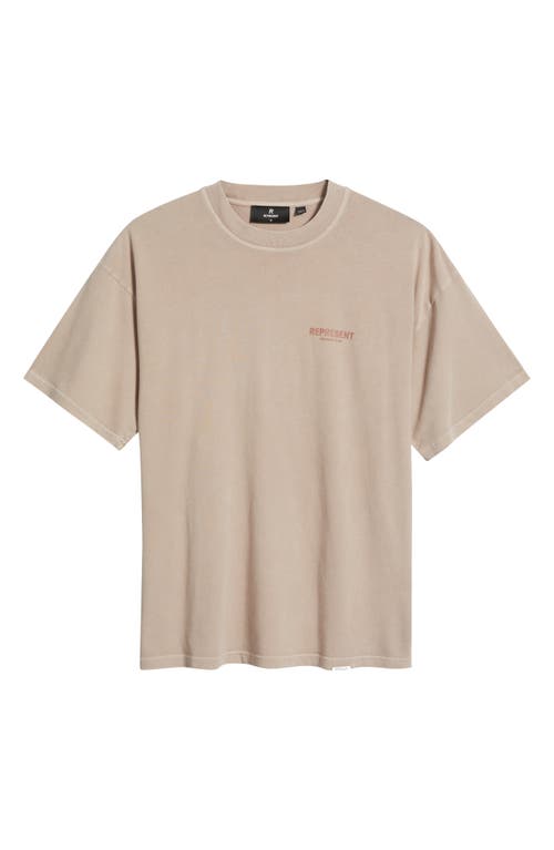 Represent Owners' Club Cotton Logo Graphic T-shirt In Gray