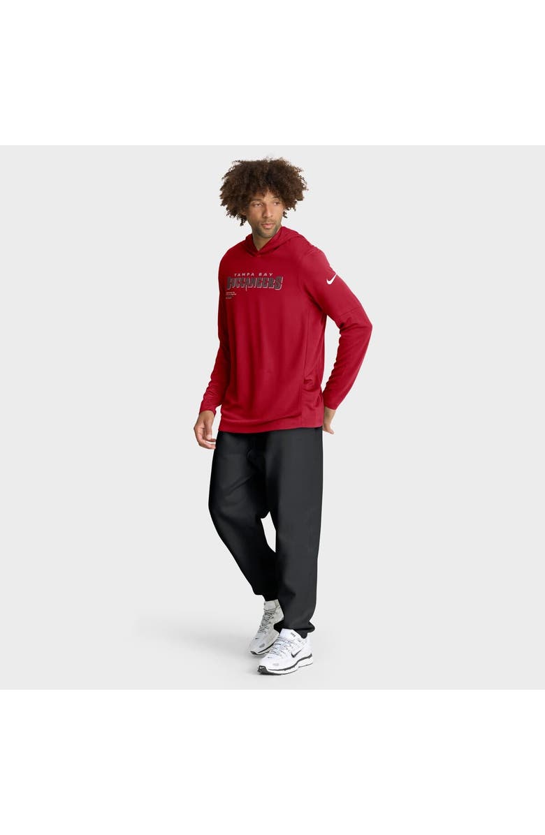 Nike Men's Nike Red Tampa Bay Buccaneers Sideline Pure Fury Performance Long Sleeve Hoodie T-Shirt, Alternate, color, Red