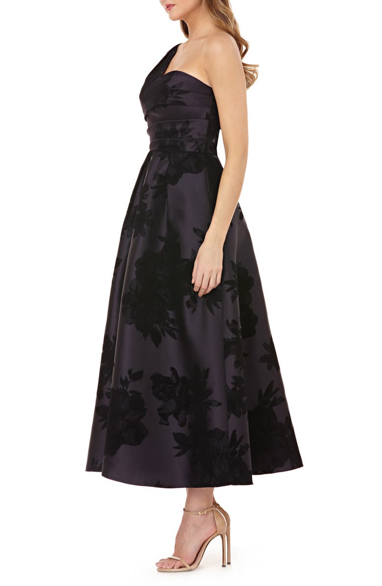 Kay Unger Mikado One-Shoulder Gown, Alternate, color,