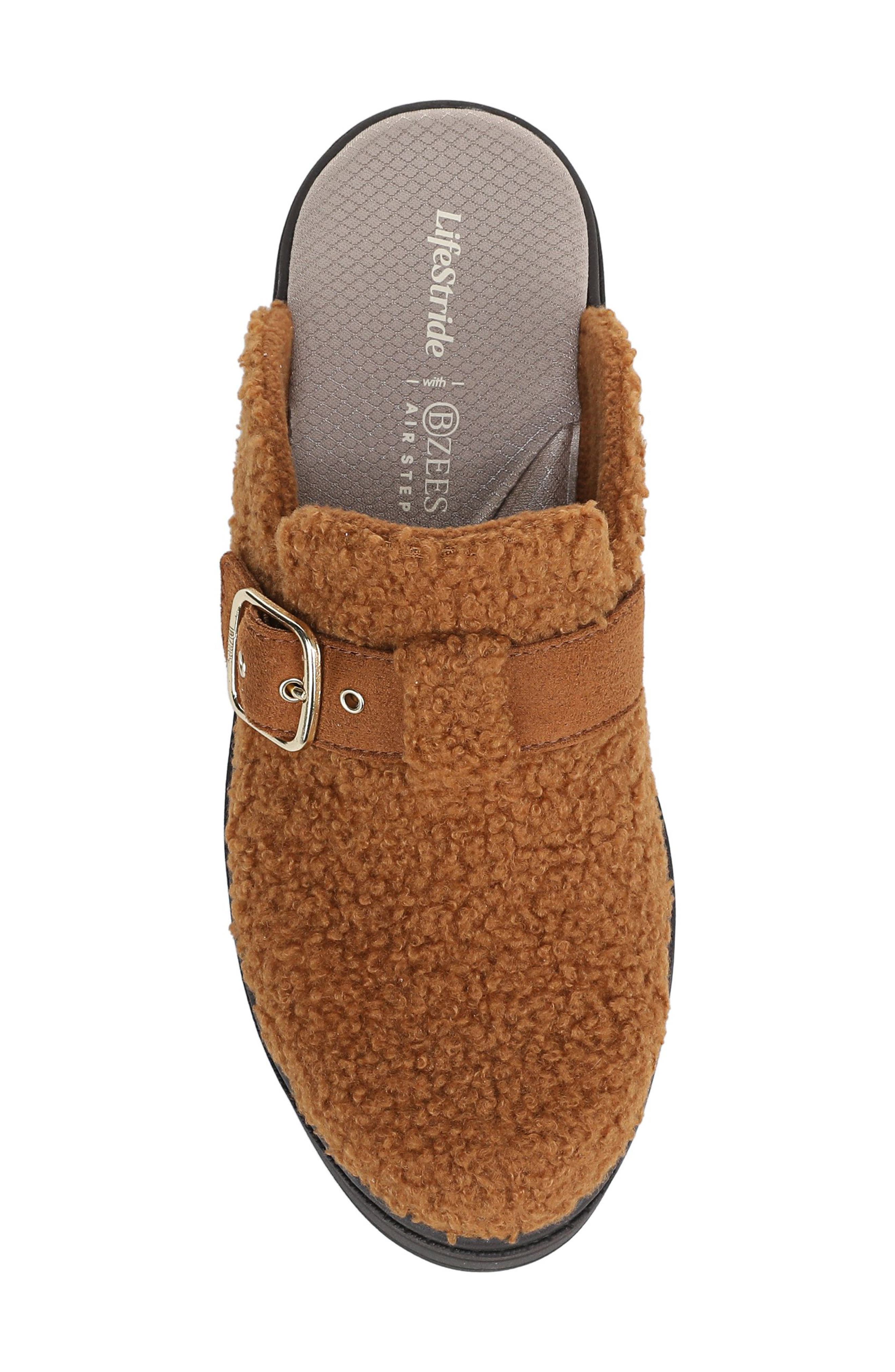 Vibe Cozy Faux Shearling Mule, Alternate, color, DARK HONEY BROWN