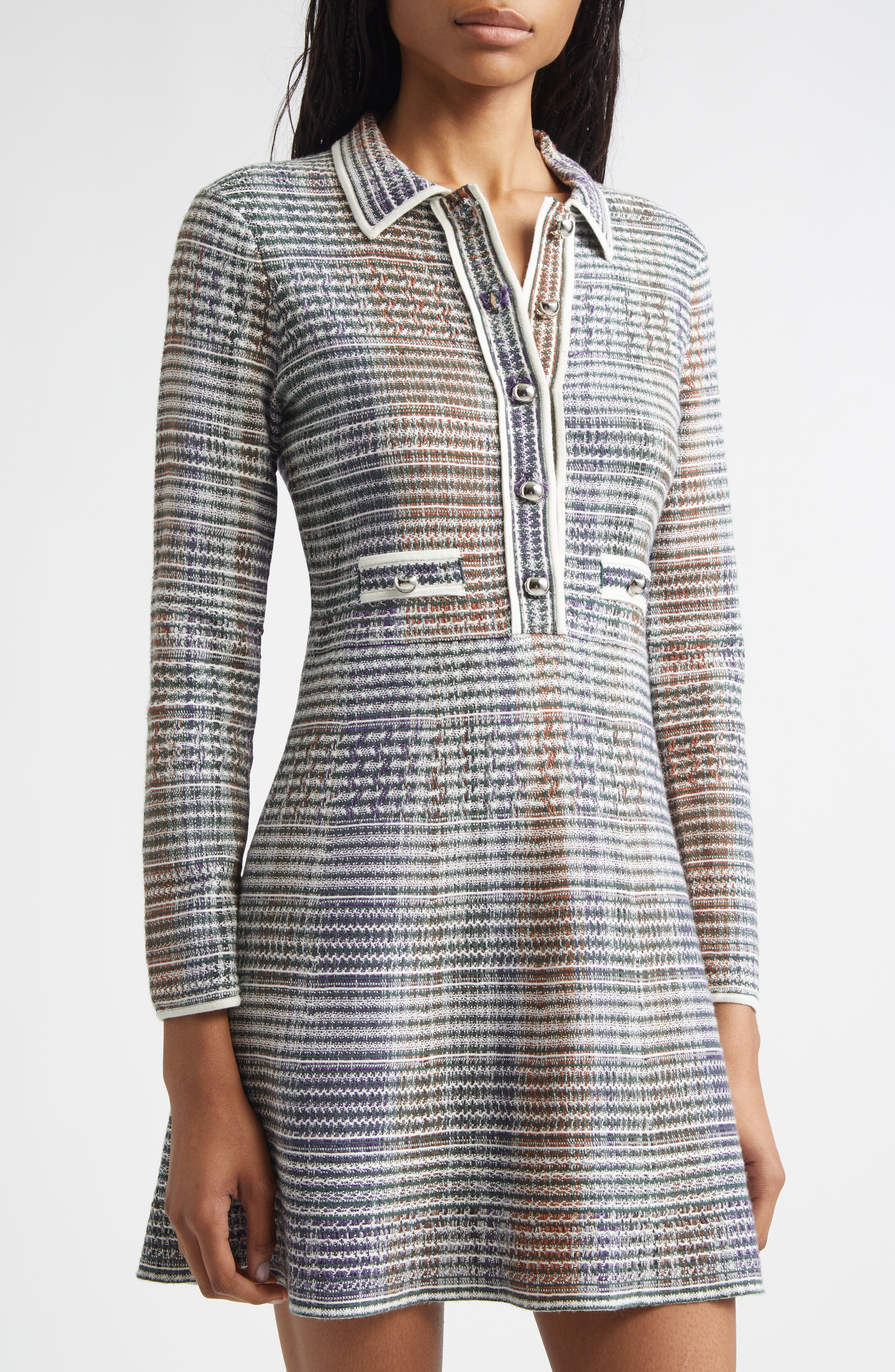 lauper knit mini dress VERONICA BEARD Lauper ribbed-knit mini dress