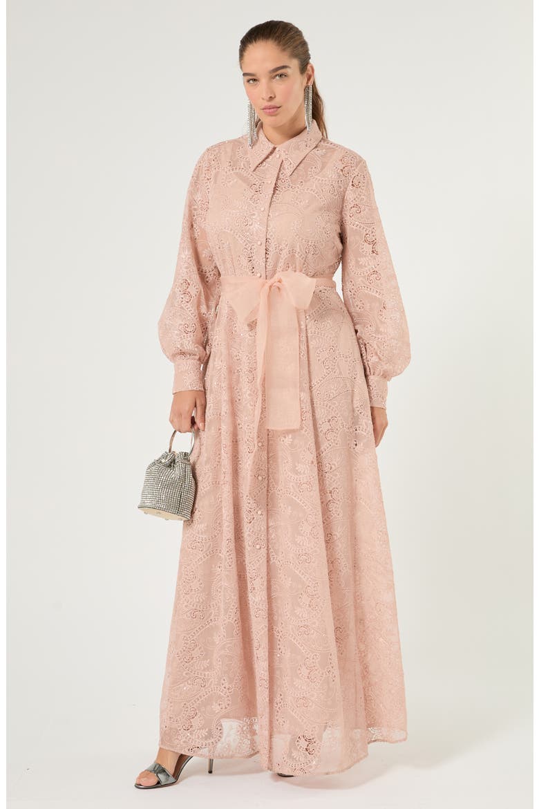 Paisley Embroidered Shirtdress, Alternate, color, SKIN