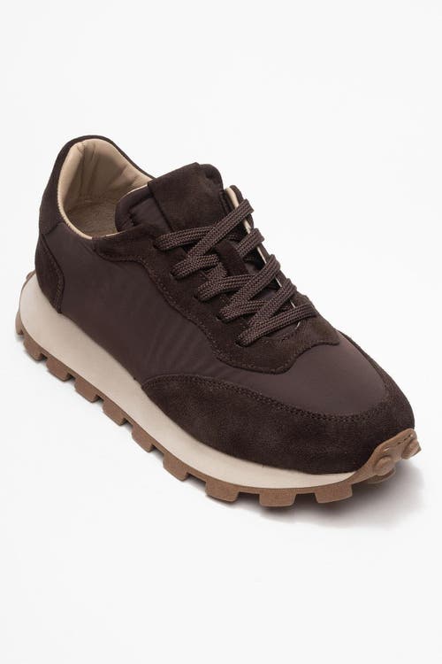 Forever & Always Shoes Amanda Leather Sneakers In Brown