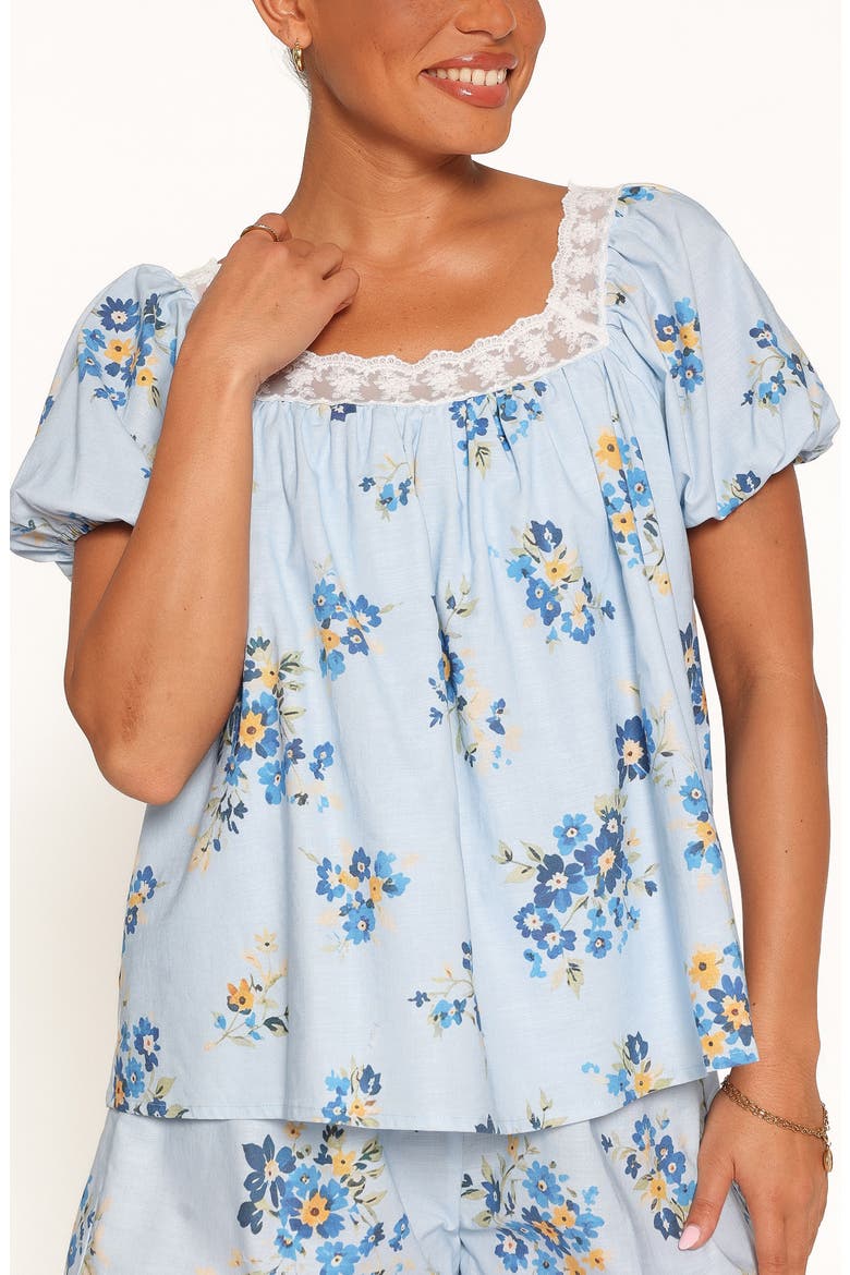 Fawna Shorts Set, Alternate, color, BLUE FLORAL
