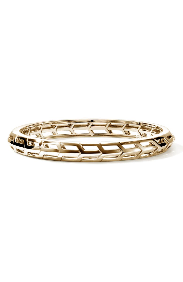 John Hardy Icon 50 14K Gold Bangle, 8mm, Main, color, Gold
