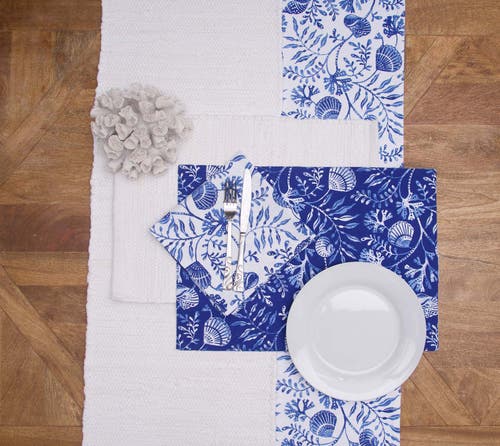 C & F Home C&f Home White Chindi Solid Color Machine Washable Placemats Set Of 6 In Neutral