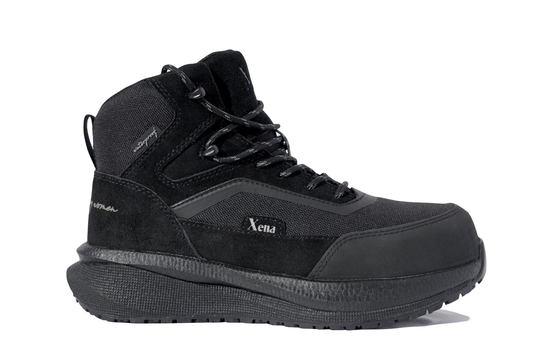 Xena Workwear Luna Composite Toe High Top Safety Boot, Main, color, Cosmic Black