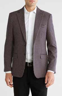 T.R. PREMIUM Houndstooth Slim Fit Blazer