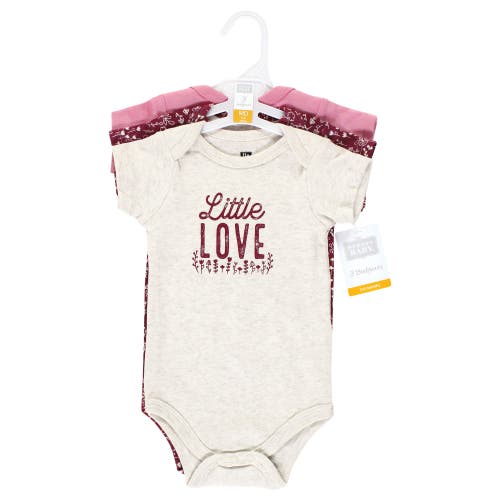 Hudson Baby Comfortable All-cotton Bodysuit 3pk In Blue