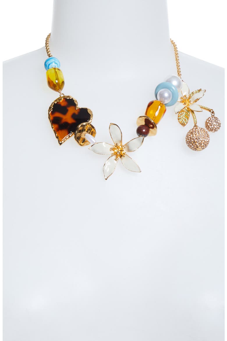 Orange Blossom Charm Necklace, Alternate, color, MULTI