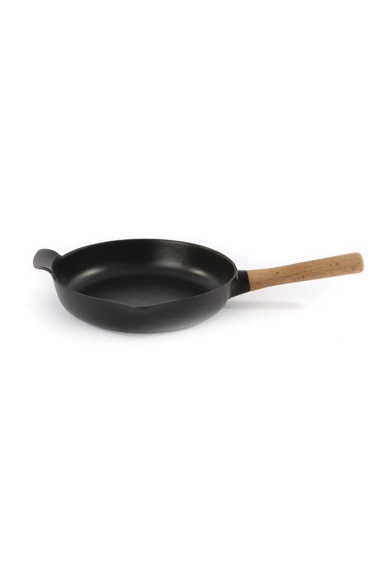 Ron 10.25 Cast Iron Frying Pan, Main, color, BLACK