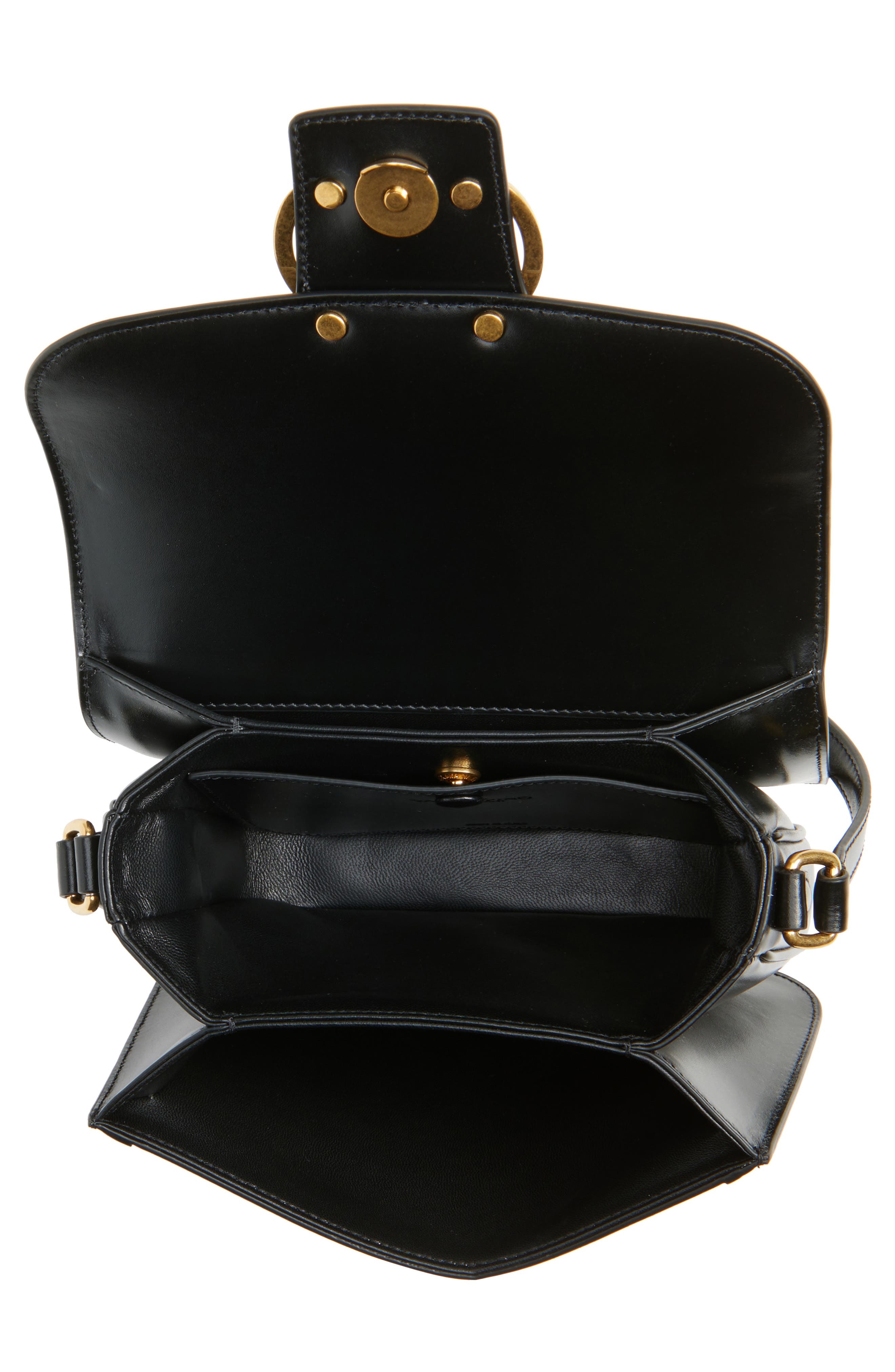 Valentino Garavani Small 9TO5 Leather Shoulder Bag, Alternate, color, Nero