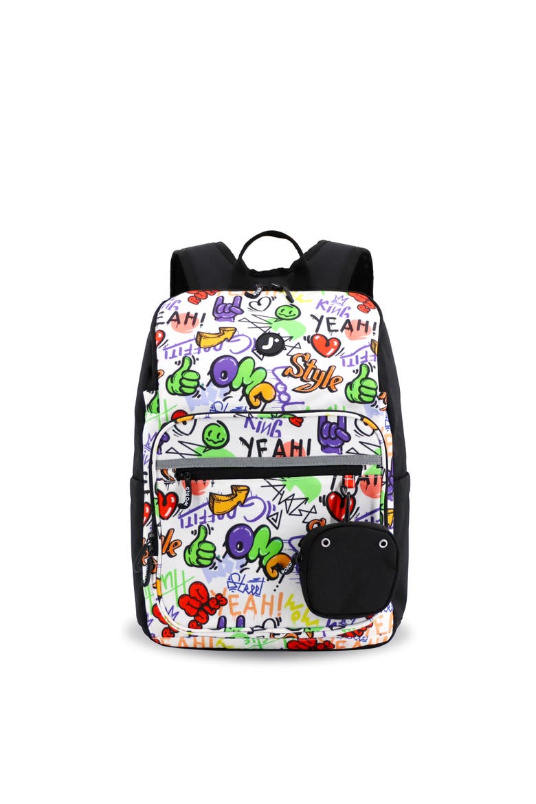 Junior Backpack With Lunch Box For School, Alternate, color, Street art