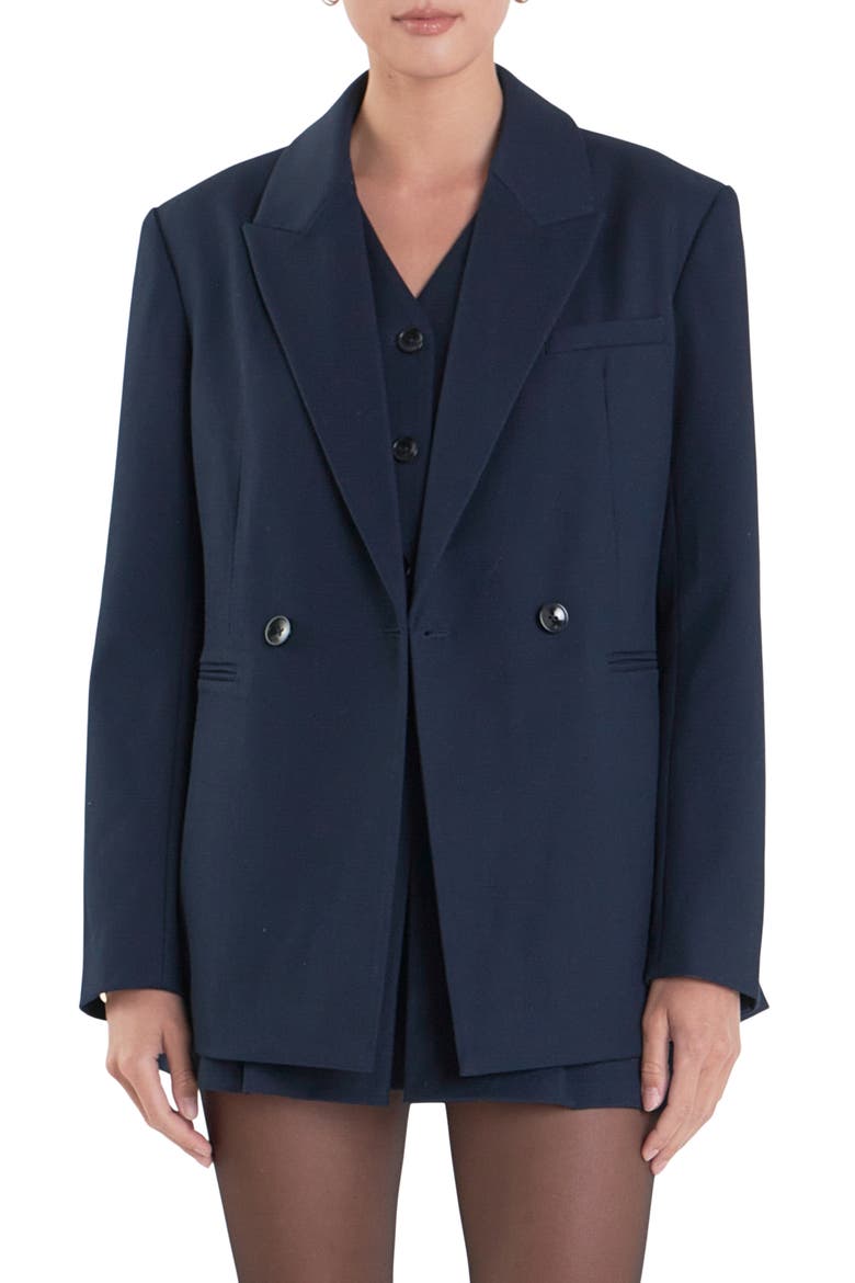 Twill Jacket, Main, color, NAVY