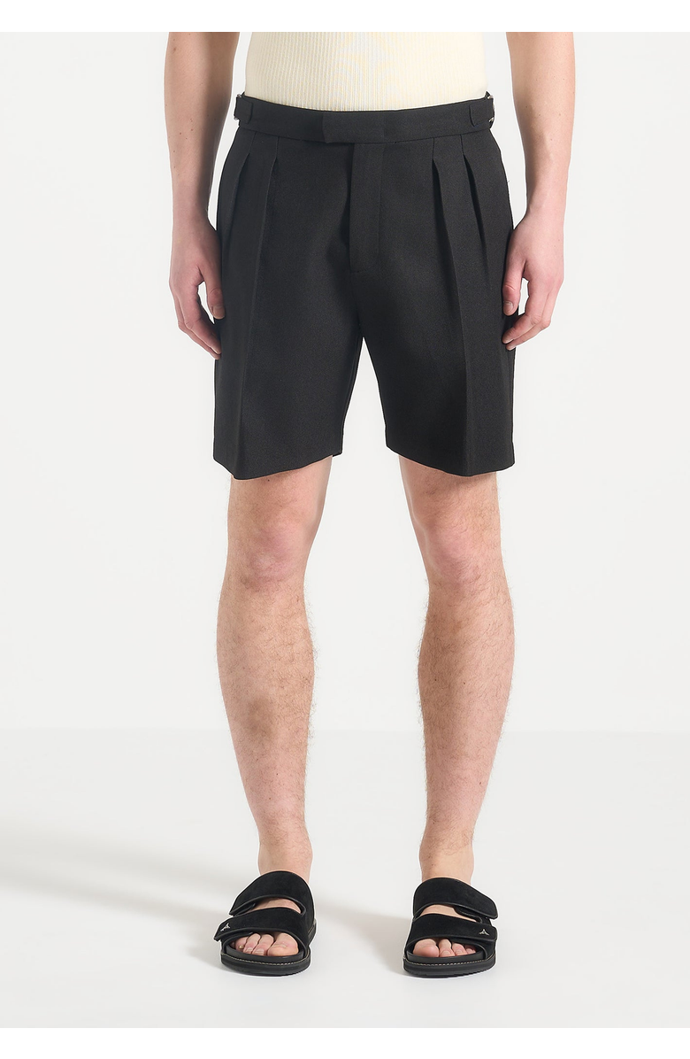 Manière De Voir Bertrand Twin Pleat Tailored Shorts, Alternate, color, Black