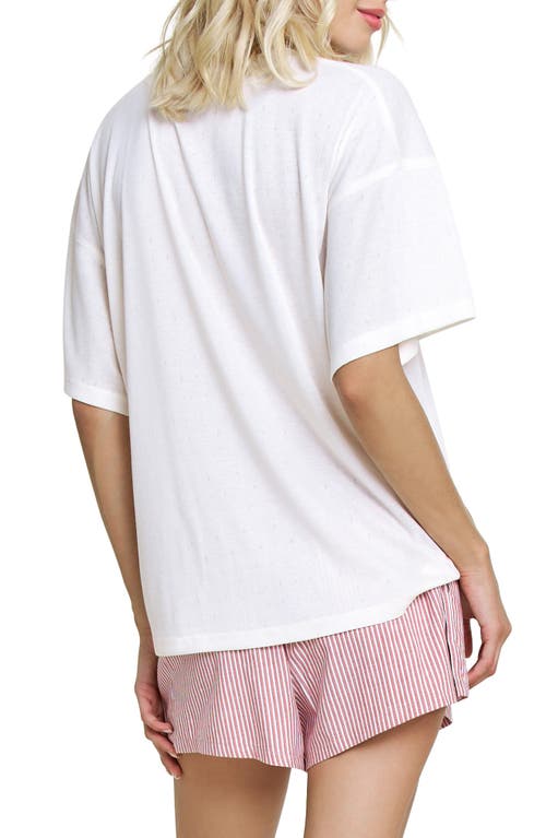 Honeydew Hangout Pointelle Pajama T-shirt In White