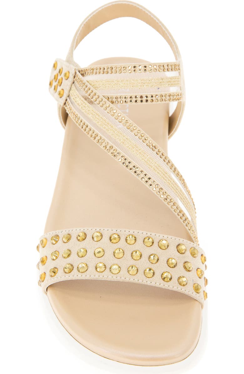 Reaction Kenneth Cole Taryn Rhinestone Strap Sandal, Alternate, color, Ecru Jewel