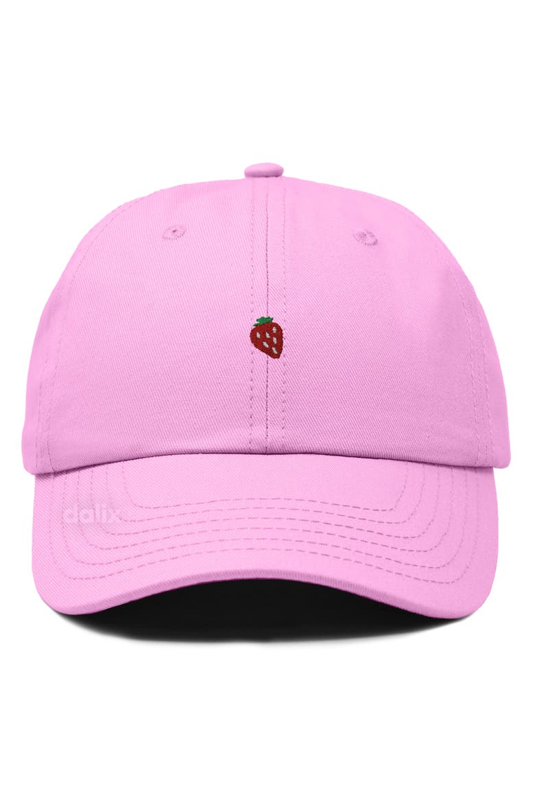 Lil Strawberry Dad Cap, Main, color, Light Pink