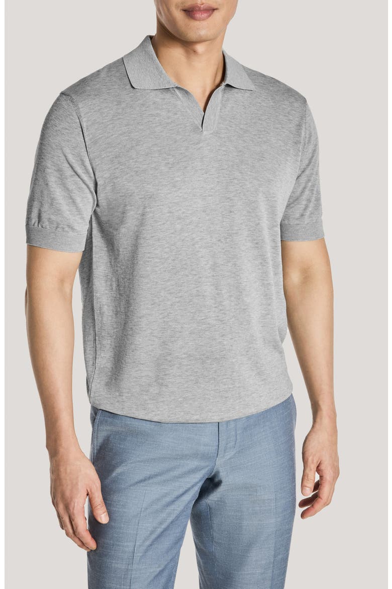 Johnny Collar Polo, Main, color, LIGHT GREY