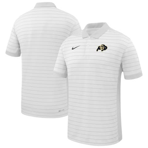 Men's Nike White Colorado Buffaloes 2025 Early Season Coaches Sideline Victory Stripe Performance Polo