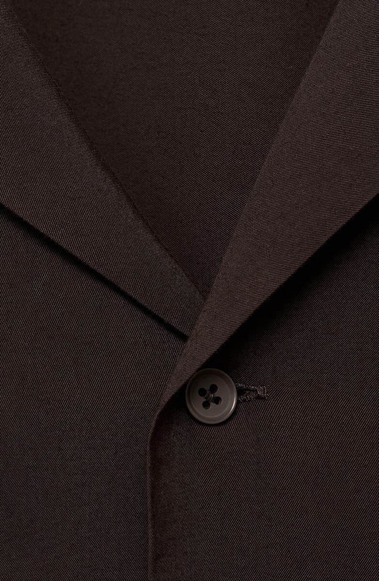 MANGO Relaxed Fit Camp Shirt, Alternate, color, Chocolate