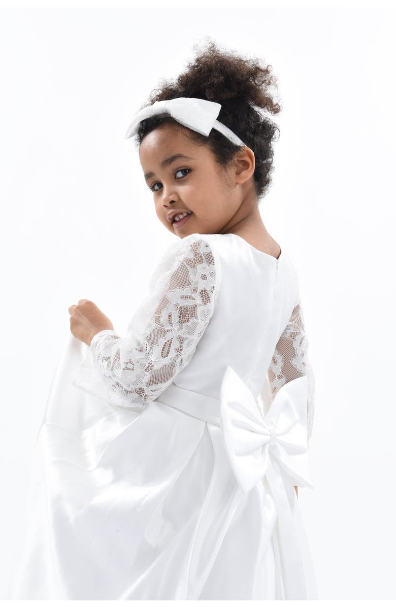 Tulleen Arcadia Satin Dress, Alternate, color, White