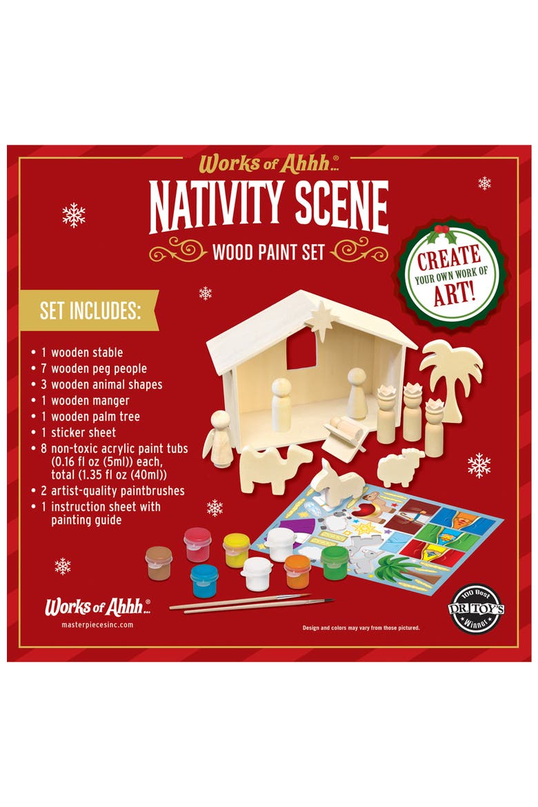 Nativity Scene Wood Craft & Paint Kit, Alternate, color, Multicolor