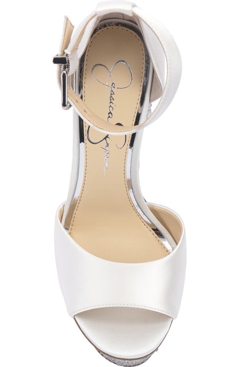 Jessica Simpson Everyn Platform Ankle Strap Sandal, Alternate, color, White Matsat