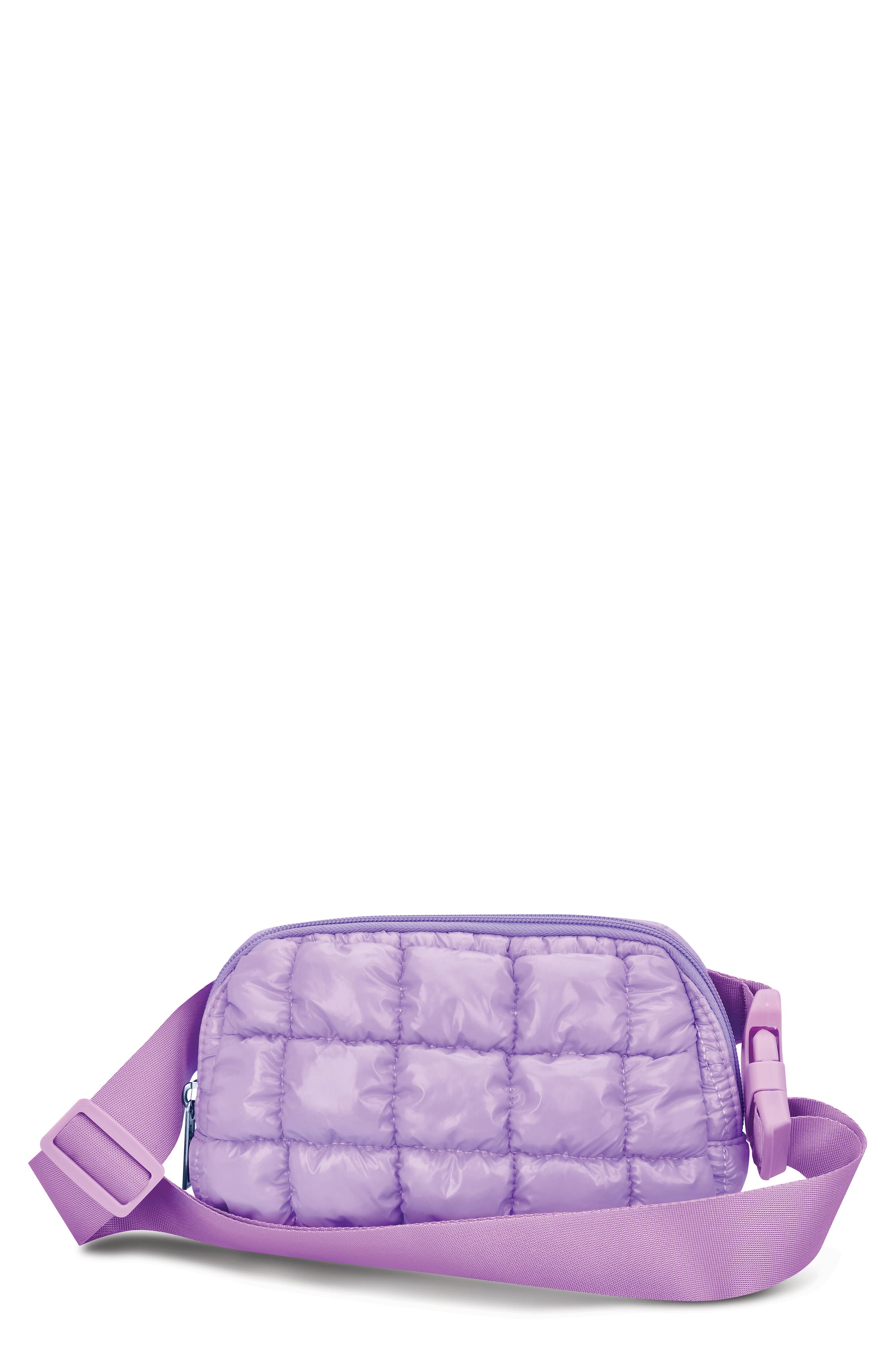 Iscream Shiny Puffer Nylon Belt Bag, Main, color, 