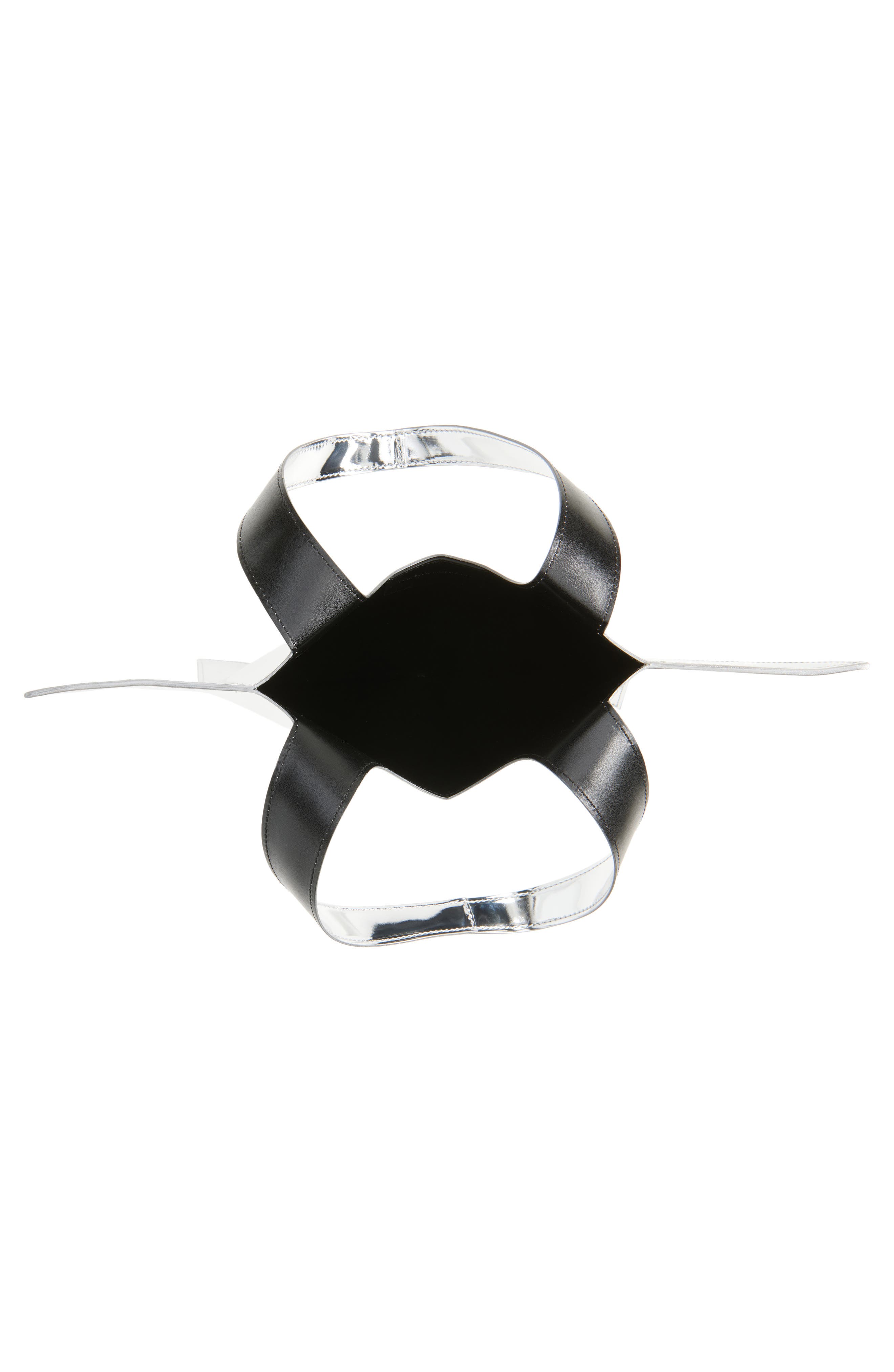 Coperni Mini Star Mirror Metallic Tote, Alternate, color, Silver