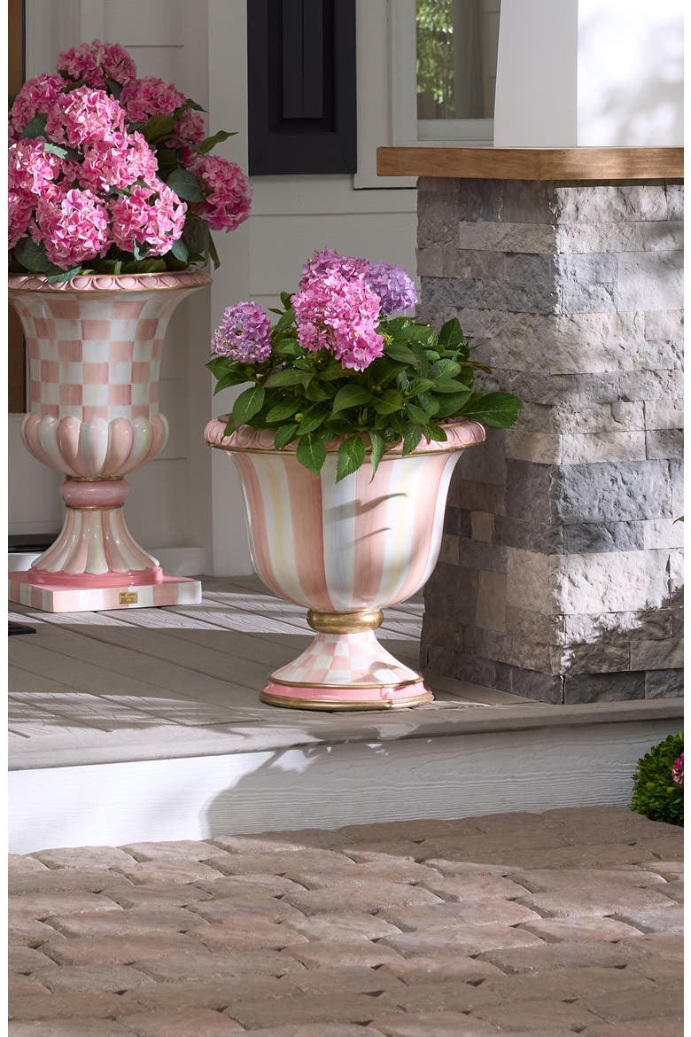Rosy Stripe Urn, Alternate, color, ROSY