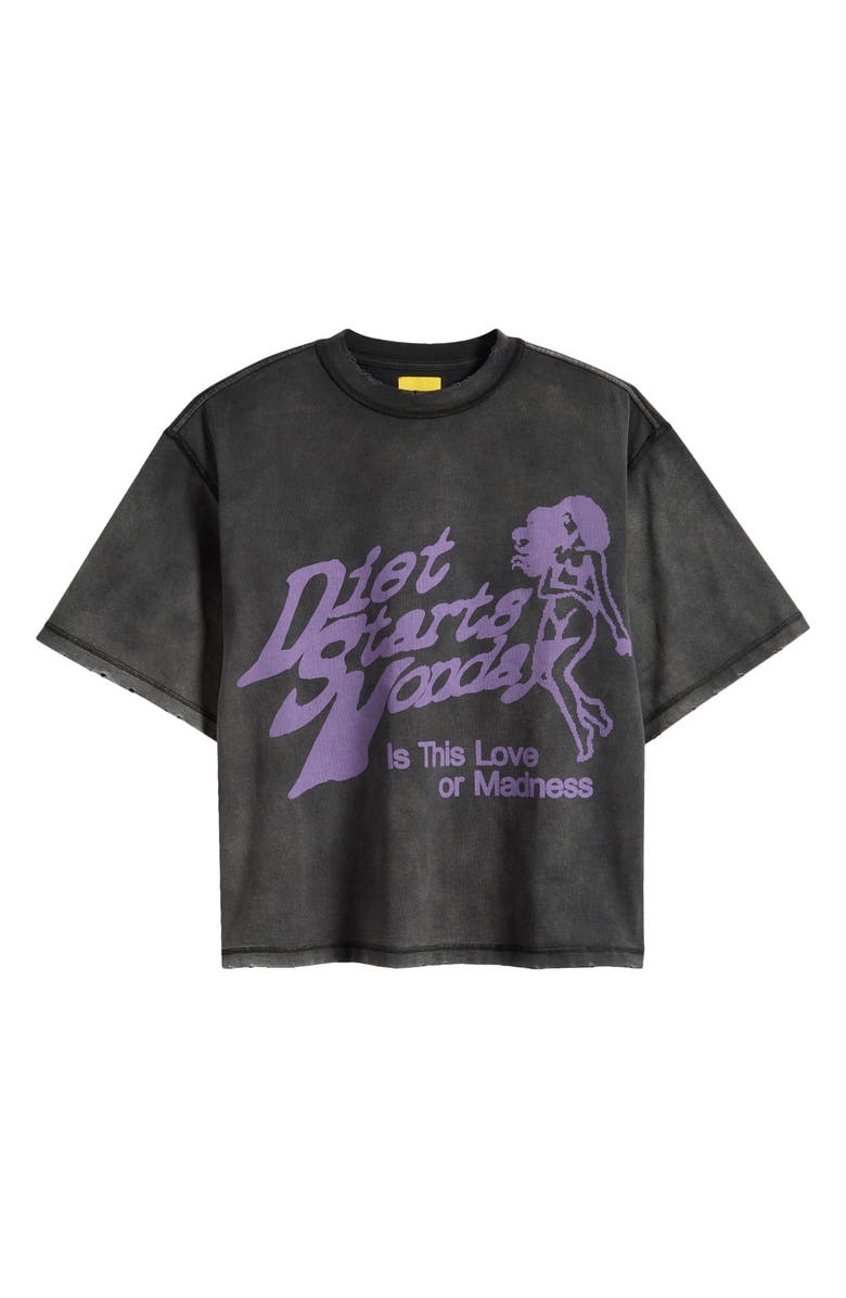 DIET STARTS MONDAY Cotton Graphic T-Shirt, Main, color, Vintage Black/Purple
