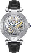 Empress Theodora Automatic Skeleton Leather-Band Watch