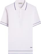 Bugatchi Tipped Contrast Collar Polo Sweater