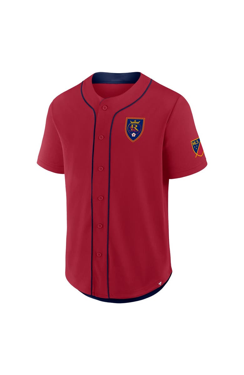 FANATICS Men's Fanatics Red Real Salt Lake Injury Time Baseball Jersey, Alternate, color, 