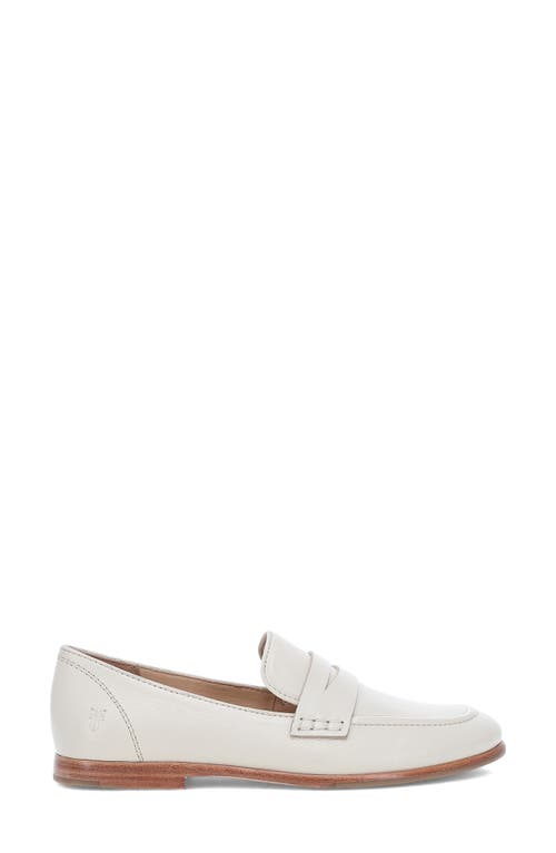 Frye Faith Leather Classic Penny Loafers In Ivory