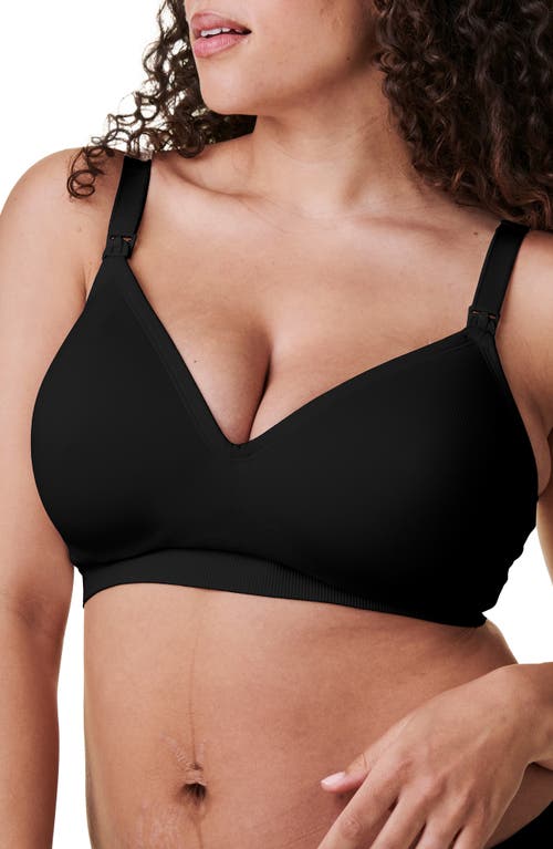 Bravado Designs Plunge Wireless Maternity/Nursing Bra in Black at Nordstrom, Size Small