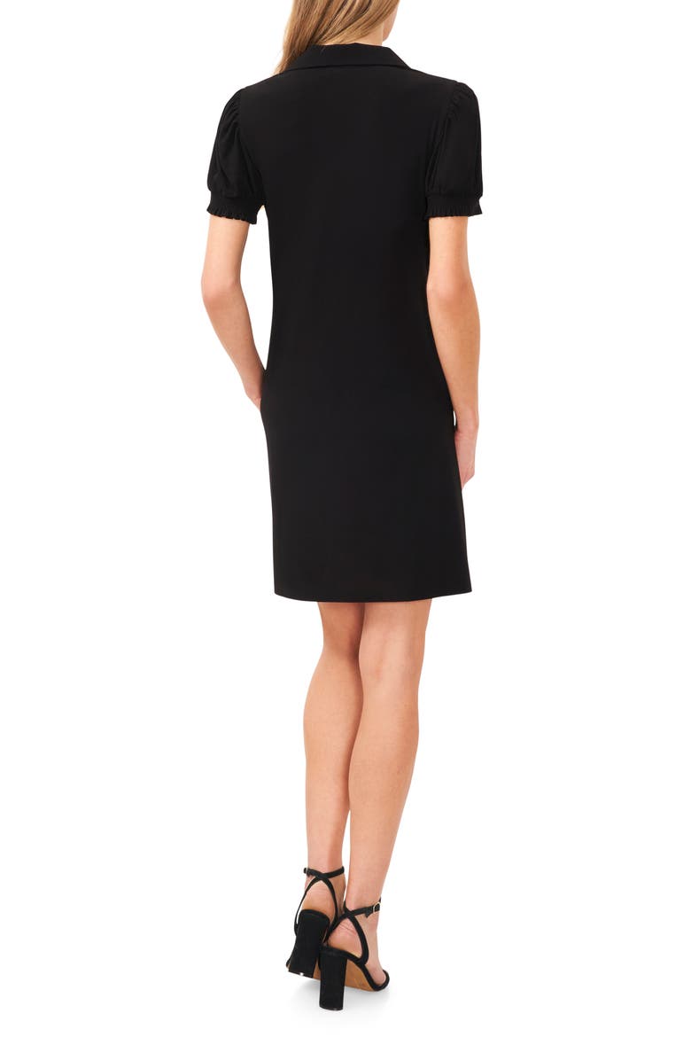 Knit Polo Minidress, Alternate, color, RICH BLACK
