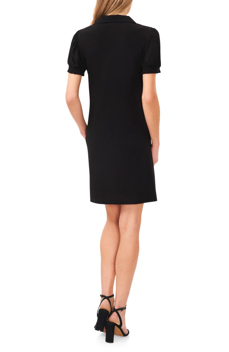 CeCe Knit Polo Minidress, Alternate, color, Rich Black