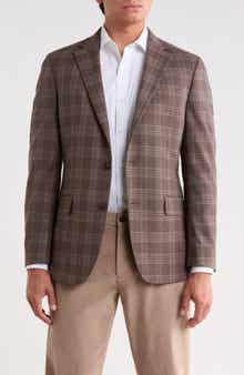 Plaid Two-Button Sport Coat