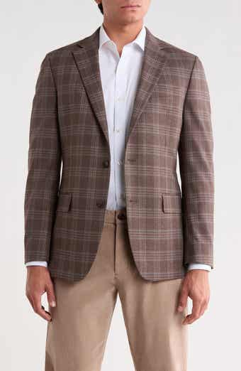 Plaid Two-Button Sport Coat