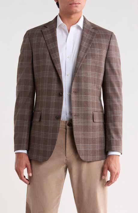 Plaid Two-Button Sport Coat