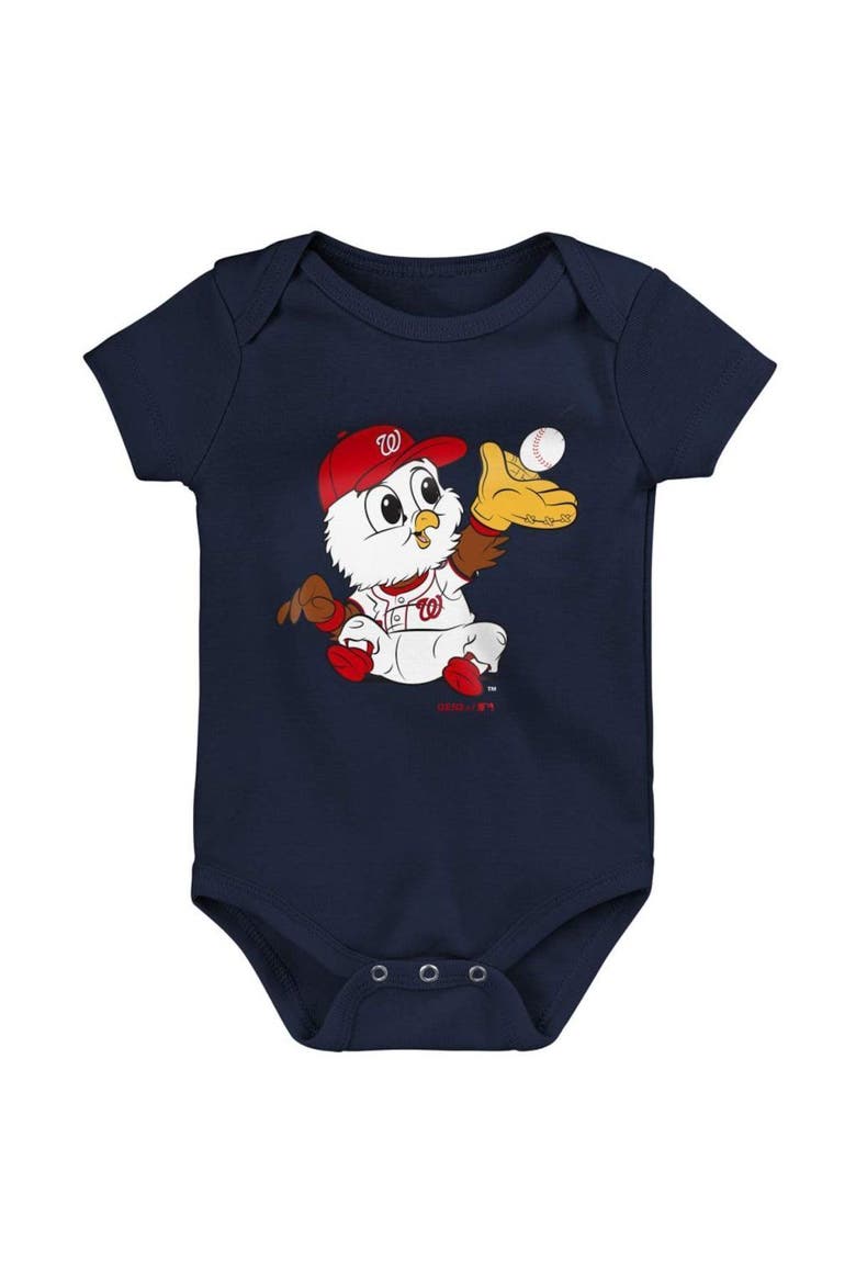 Infant Red/Navy/Gray Washington Nationals Born To Win 3-Pack Bodysuit Set, Alternate, color, RED