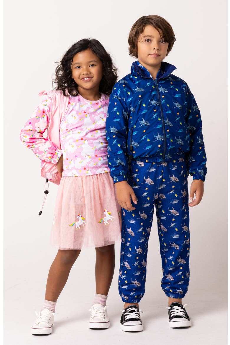 Kids' Max Rain Water Repellent Reversible Windbreaker, Alternate, color, PINK