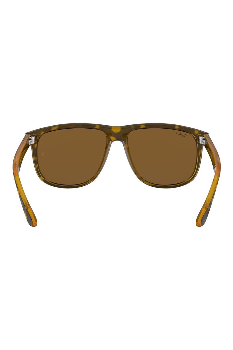 Highstreet 60mm Polarized Flat Top Sunglasses, Alternate, color, LIGHT HAVANA POLARIZED